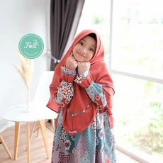 Baju Gamis Anak Syari Polos Cutetrik