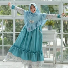 Baju Muslim Gamis Anak Perempuan Murah Polos Basic Jersey Marun Murah Tanggung