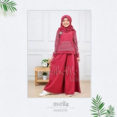 Gamis Anak Jersey Ori Polos Naura