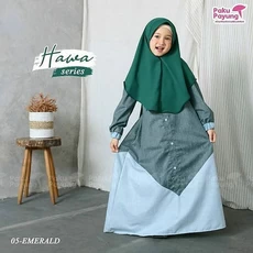 Gamis Anak Perempuan Warna Putih Modern Tanggung