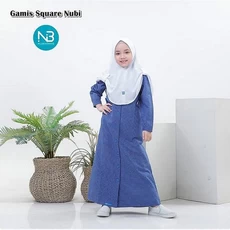 Gamis Anak Kombinasi Polos Murah Cutetrik