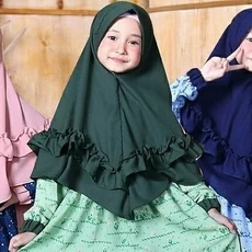 Gamis Anak Warna Biru Modern Naura