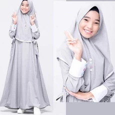 Gamis Syari Polos Anak Niqab Reseller