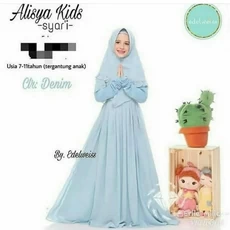 Gamis Anak Polos Kombinasi Lucu 12 Tahun