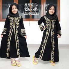 Gamis Anak Katun Abaya Gratis Ongkir