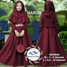 Gamis Katun Anak Perempuan 6 12 Abaya 5 Tahun