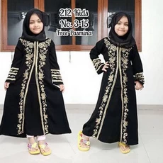 Gamis Anak Syari Muslimah Polos 13 Tahun