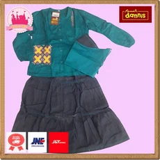 Model Gamis Anak Polos Kombinasi SD 8 Tahun