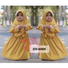 Gamis Anak Syari Polos Ngaji 12 Tahun