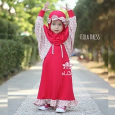 Set Gamis Syari Anak SD 6 Tahun