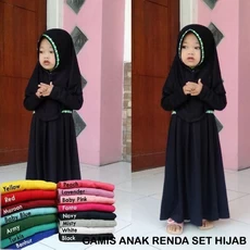 Gamis Anak Syari Muslimah Saudi 10 Tahun