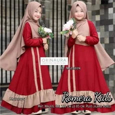 Baju Gamis Anak Perempuan Ori Naura Lucu Reseller