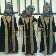 Gamis Anak Polos Kombinasi SMP Remaja