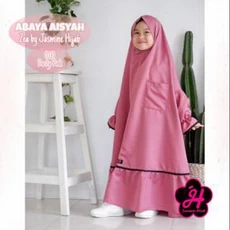 Baju Gamis Anak Kombinasi Polos 8 Tahun