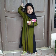 Baju Gamis Anak Ada Cadar TPA Anak Tanggung