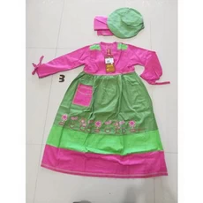 Baju Sari Gamis Pakaian Muslim Anak Perempuan Lucu 6 Tahun