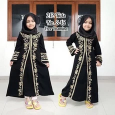 Gamis Syari Anak Usia 10 Brukat Lucu 5 Tahun