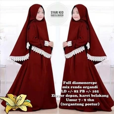 Gamis Anak Bahan Wolfis SMP Terbaru 2023