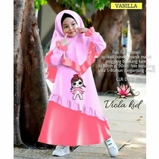 Gamis Katun Anak Polos Dropship