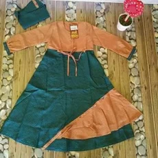 Gamis Syar I Anak Motif Bunga Seragam Promo