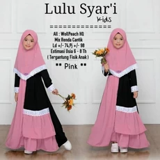 Gamis Anak Perempuan Kaos Syari 5 Tahun