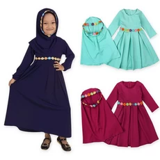 Baju Gamis Anak Katun Hijab Anak Polos Dropship