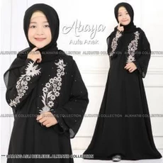 Model Gamis Anak Bahan Wolfis Syari 10 Tahun