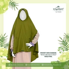 Gamis Anak Satin Niqab Gratis Ongkir