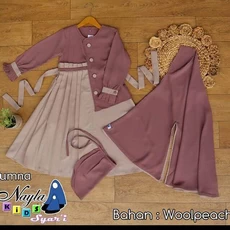 Stelan Gamis Anak Lebaran Remaja