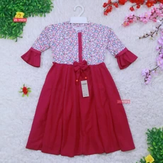 Gamis Katun Anak Perempuan 6 12 Polos Grosir