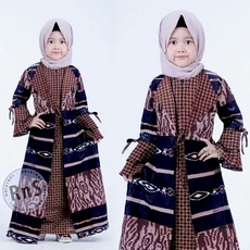 Gamis Anak Perempuan Bahan Katun Seragam 11 Tahun