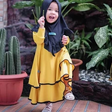 Gamis Anak Polos Dress Muslim Lucu 5 Tahun