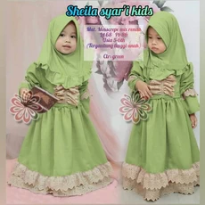 Gamis Anak Jersey Polos 7 Tahun