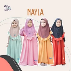 Gamis Polos Anak2 Niqab Gratis Ongkir