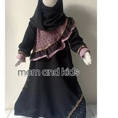 Gamis Anak Katun Niqab 7 Tahun