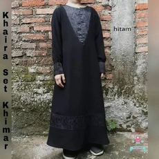 Gamis Polos Anak One Set 11 Tahun