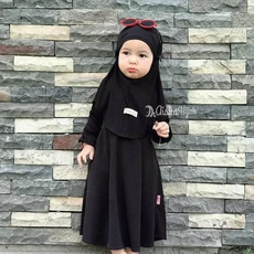 Gamis Anak Bahan Wolfis TPA 9 Tahun