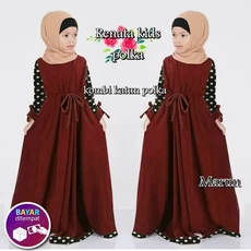 Set Gamis Anak Banat Seragam Tanggung