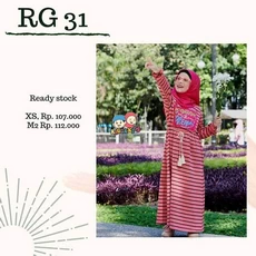Baju Gamis Anak Cadar Polos Tanggung