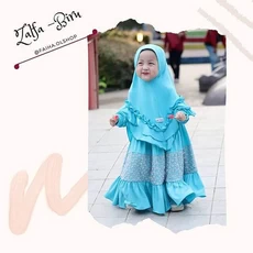 Gamis Anak Hijau Botol Lucu 5 Tahun