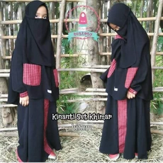 Gamis Anak Hijau Botol Seragam 8 Tahun