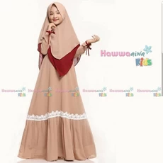 Gamis Anak Kaos Niqab 8 Tahun