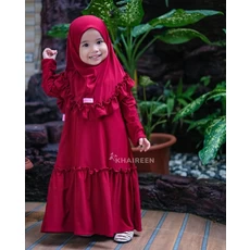 Gamis Item Pakaian Muslim Anak Niqab 5 Tahun