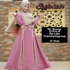 Gamis Anak Syari Polos Lucu Anak Tanggung