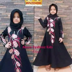 Baju Gamis Couple Ibu Dan Anak TPA Tanggung