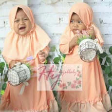 Gamis Anak Kain Kaos Polos 12 Tahun