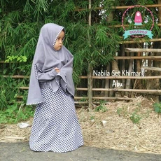 Gamis Anak 6 Th Hijau Botol Modern Grosir