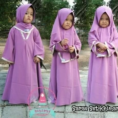 Gamis Muslim Anak Perempuan Pakaian Muslim Anak Perempuan Seragam 7 Tahun