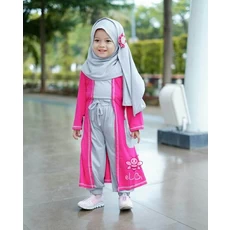 Gamis Anak Ori Naura Terbaru Dress Muslim Abaya 10 Tahun