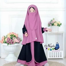 Gamis Anak Ungu Lebaran 13 Tahun